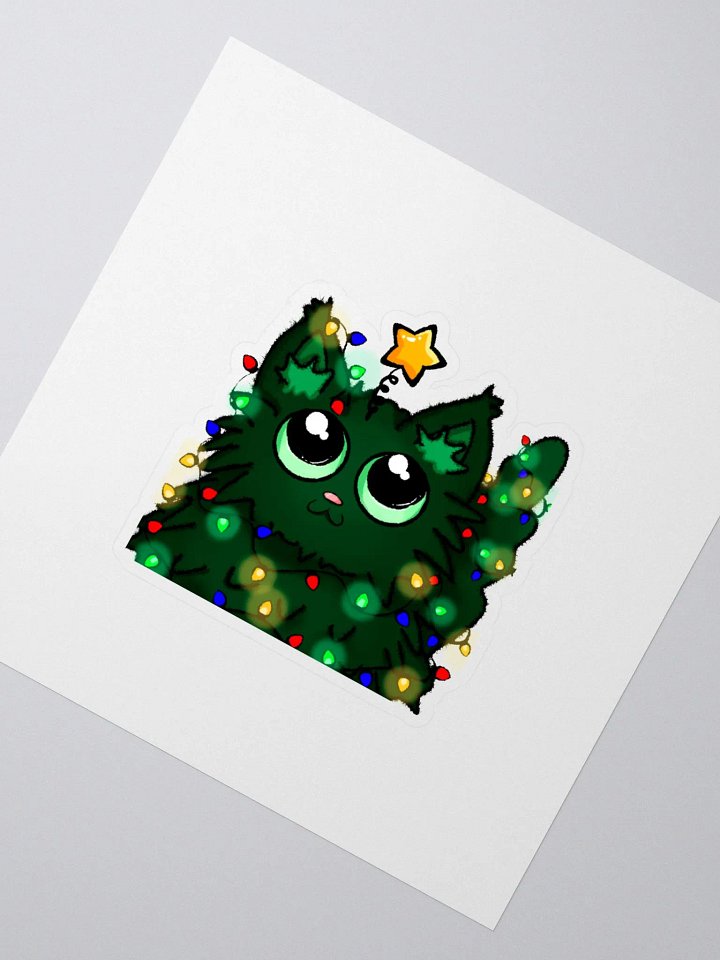 Christmas Tree Cat Sticker product image (2)