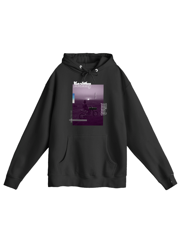 Healthy Mind, Dirt Bike Sunset Glitch | Hoodie product image (2)