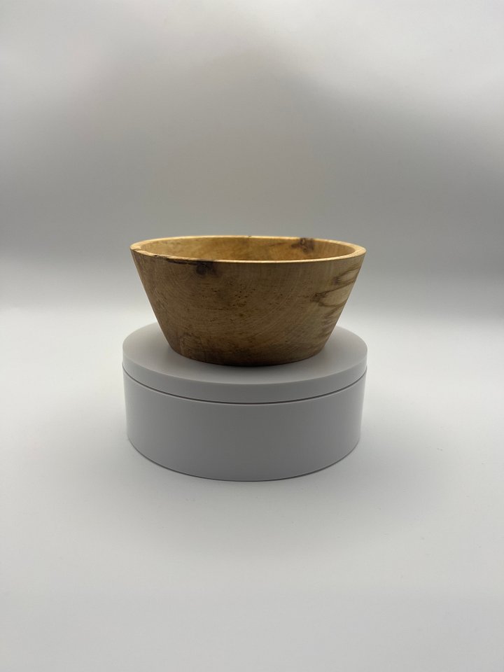 Handturned Spalted Maple Catch-All — Storm Wood | 4.25-Inch product image (2)