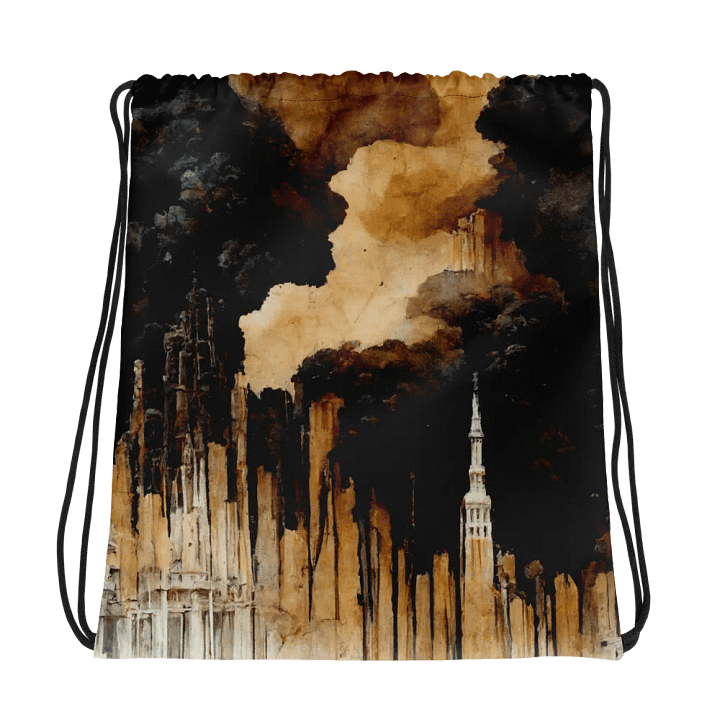 Ethereal Smoke All-Over Drawstring Bag product image (1)