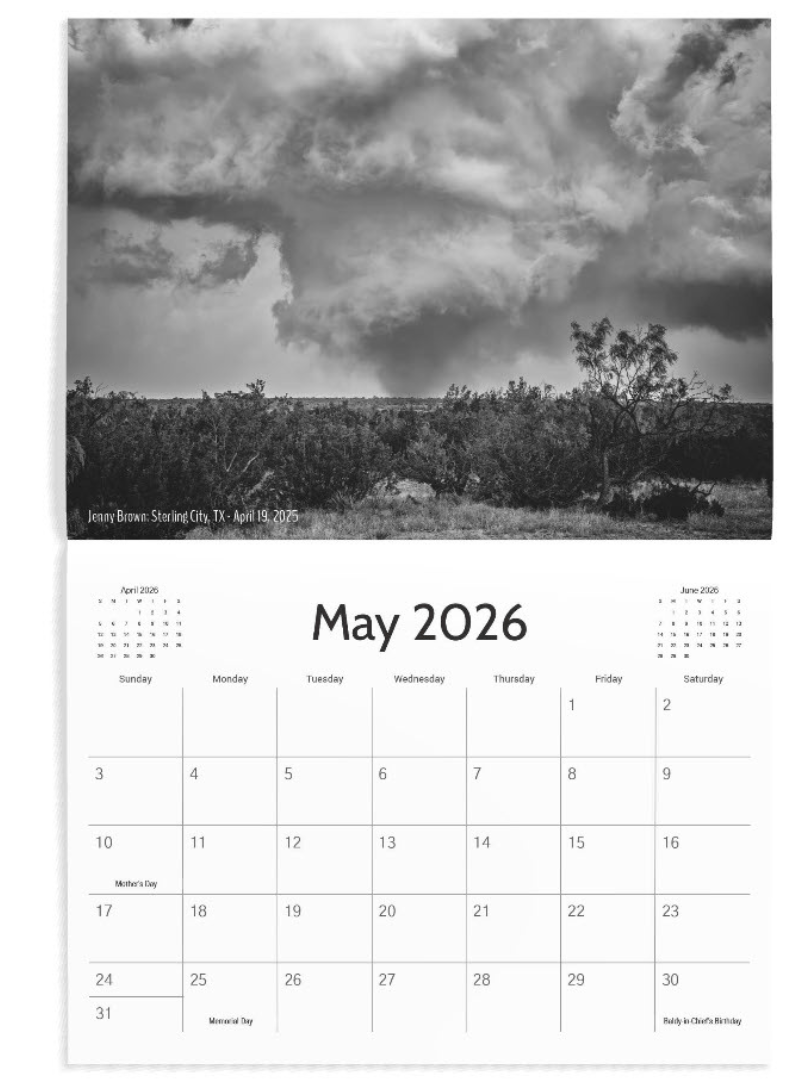 2026 Storm Calendar by Texas Storm Chasers product image (6)