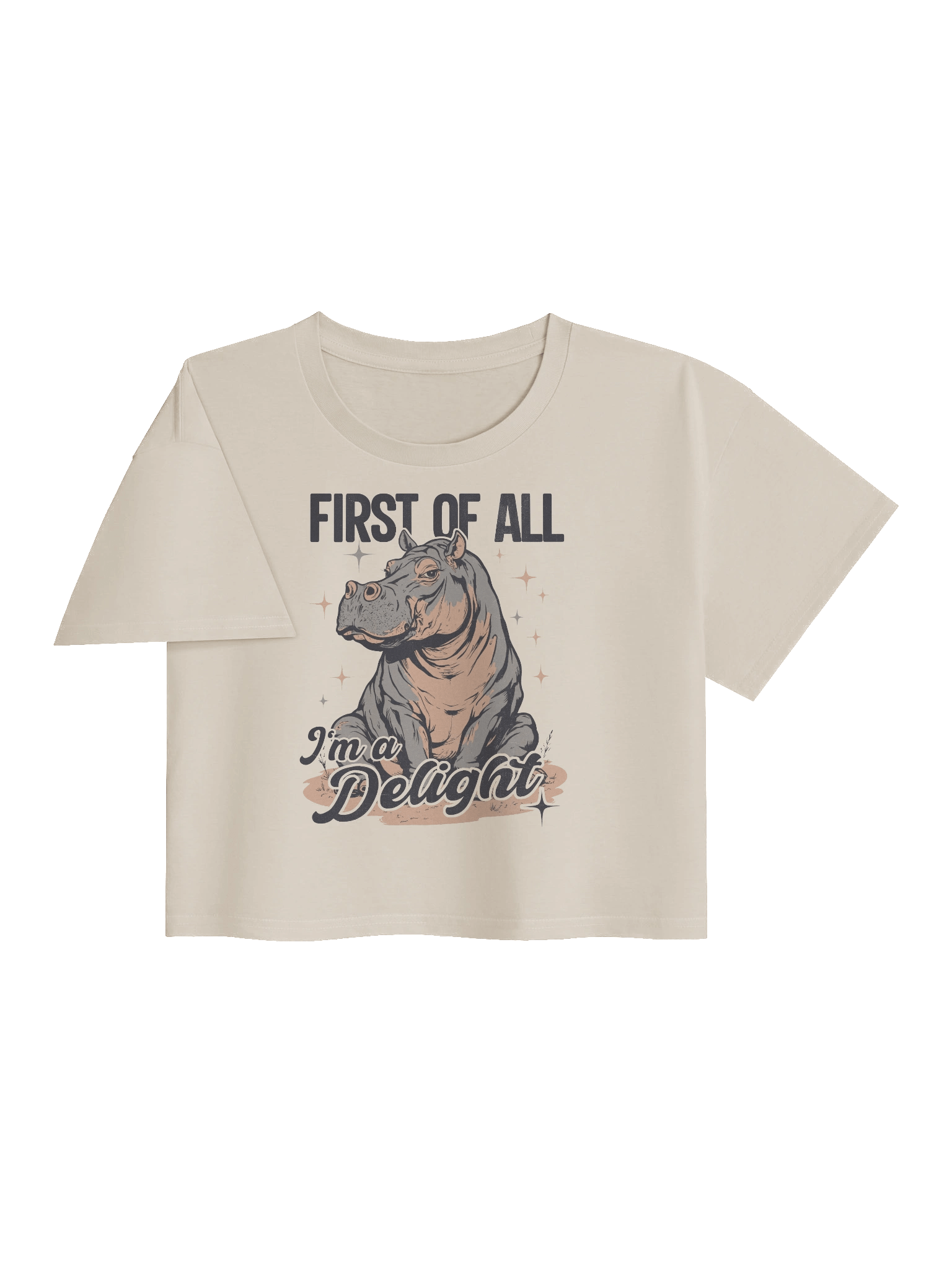 The "I'm a Delight" Hippo Premium Crop Top product image (4)