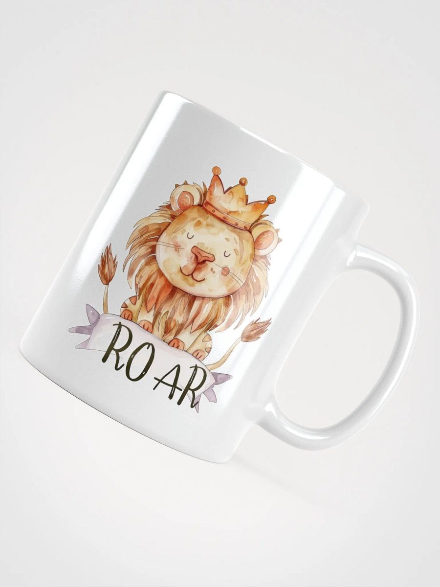 Royal Roar Lion White Glossy Mug product image (6)
