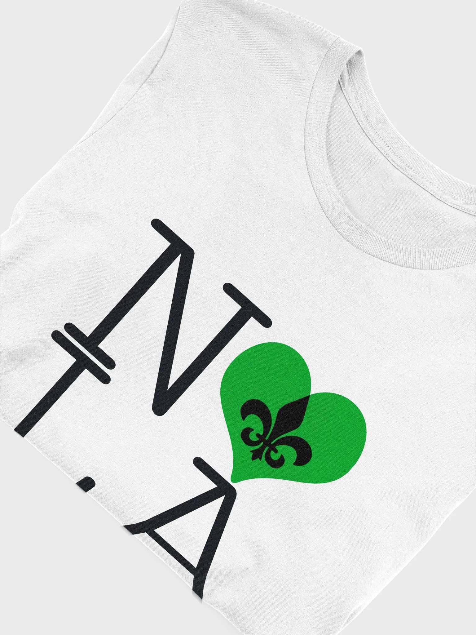 I LOVE NOLA **SUPERSOFT LEGACY TEE** (GREEN HEART LEGACY SLEEVES) product image (54)
