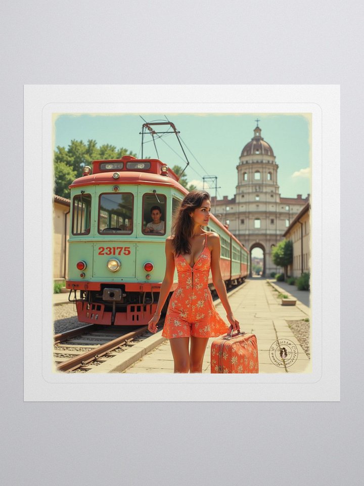 Elegant Escape Sticker – Vintage Railway Vibes product image (1)