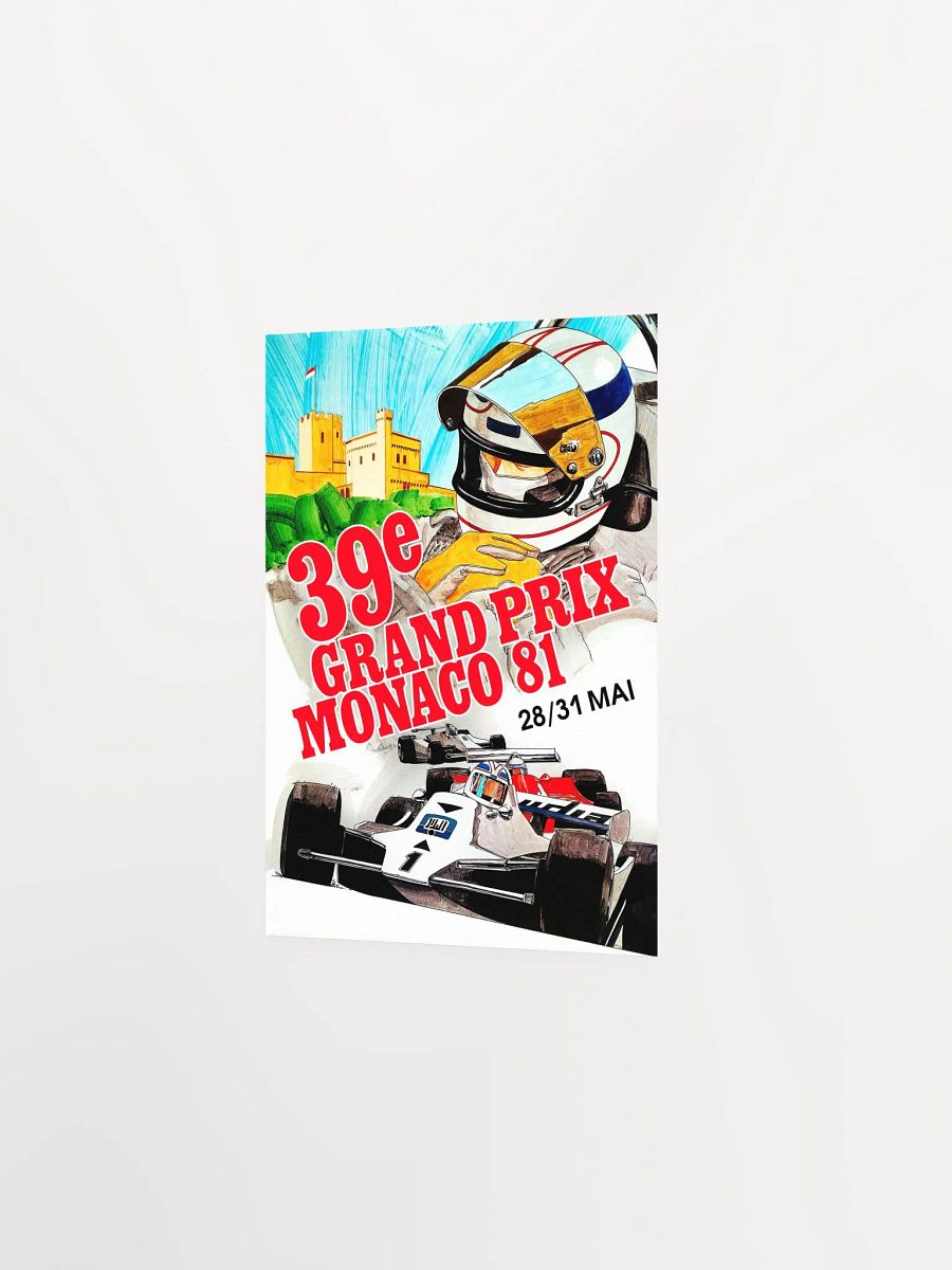 Monaco Vintage F1 Grand Prix, 1981 poster — Vintage Formula 1 poster, Monaco Grand Prix poster, retro travel poster product image (7)