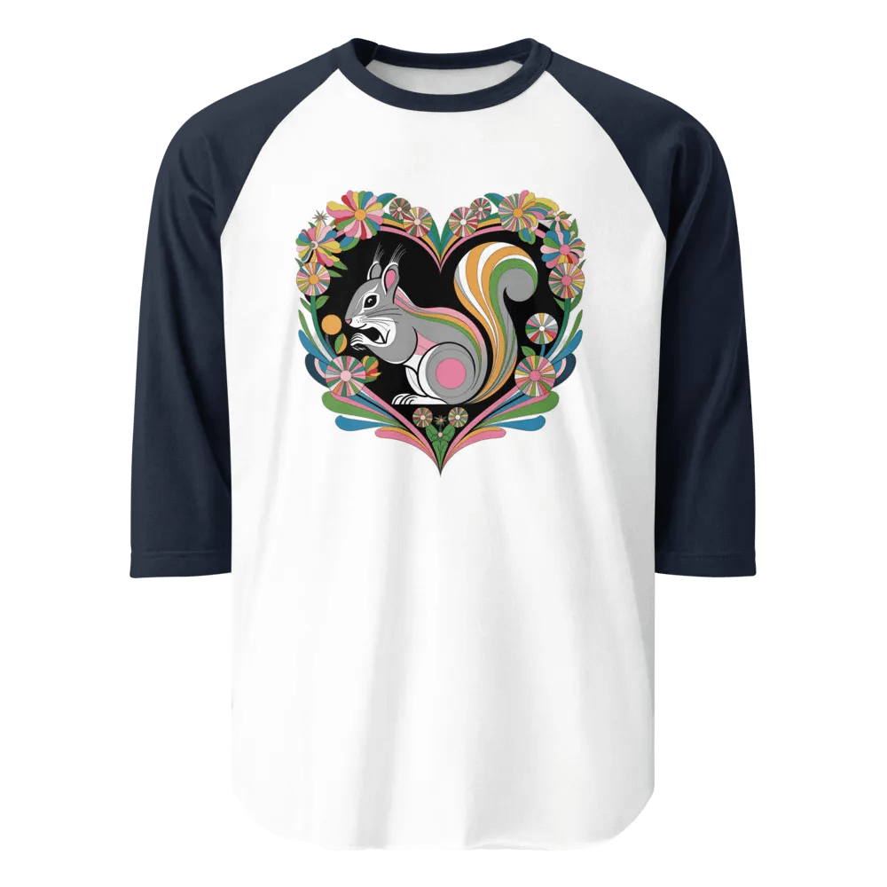 Whimsical Squirrel Heart Raglan Tee product image (1)