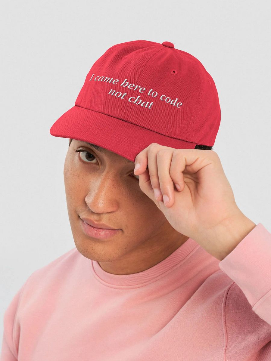 i came here to code not chat cap / hat - 100% cotton product image (7)