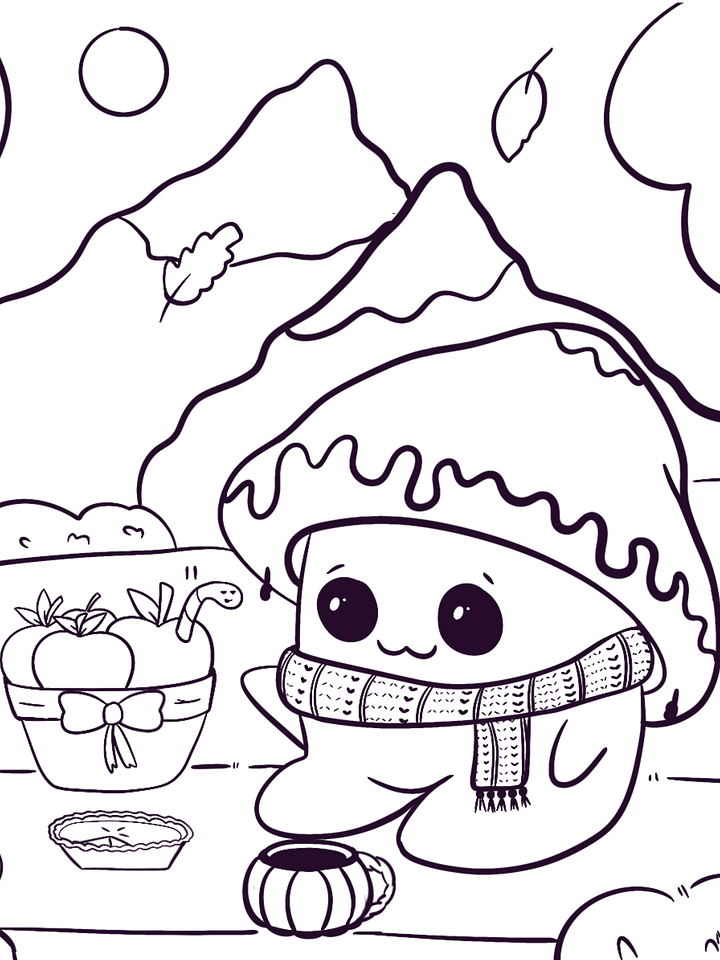 Fall Bean Coloring Page product image (1)