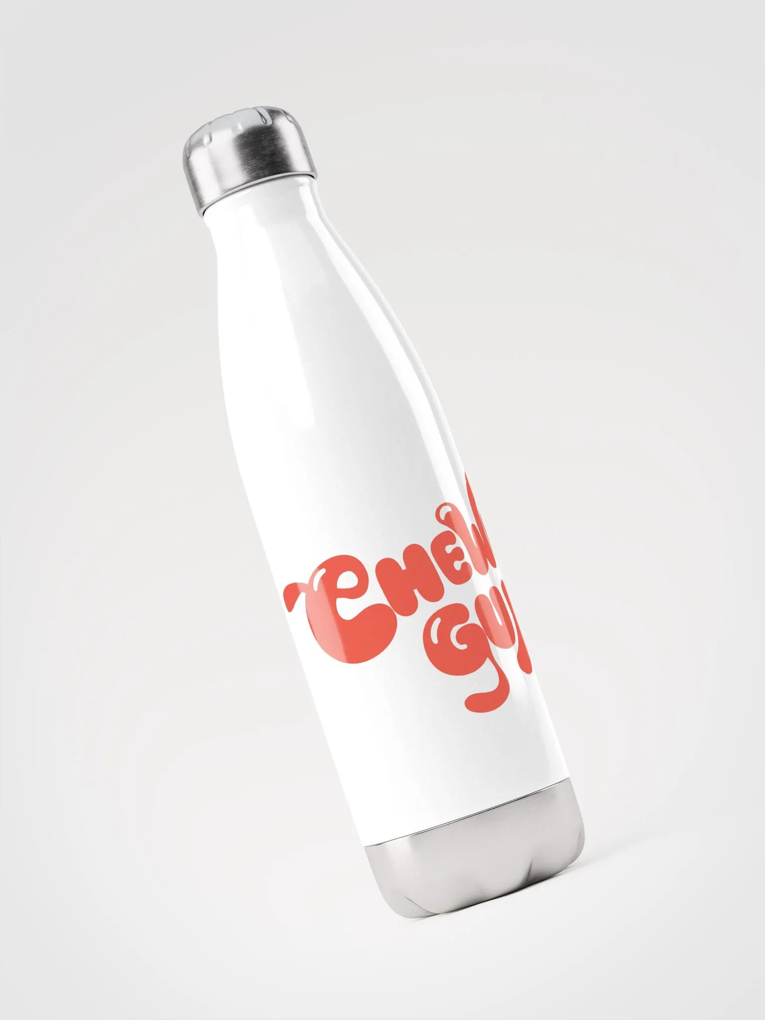 Chewed Gum Steel Water Bottle in Orange product image (3)