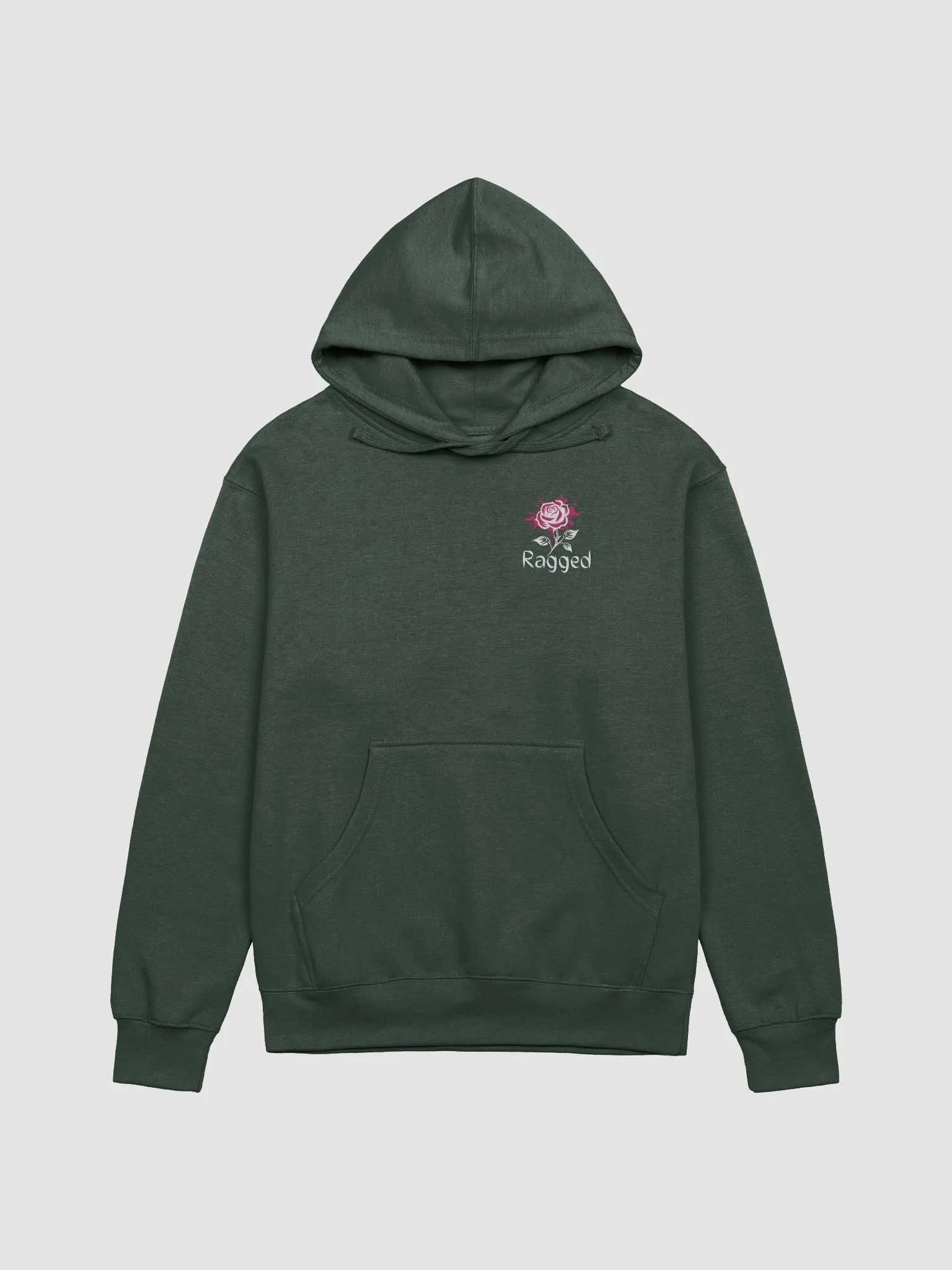 Ragged Rose Pink~ Green Hoodie product image (1)