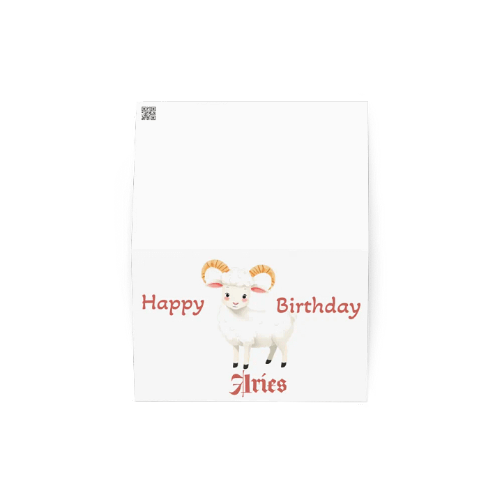 Whimsical Happy Birthday Sheep Greeting Card product image (4)