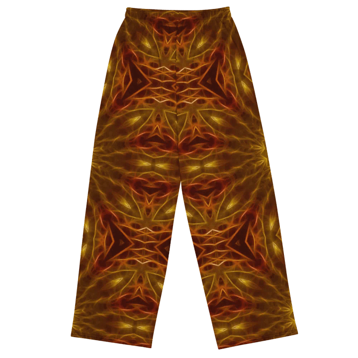 Gold Red Star Kaleidoscope Wideleg Pants product image (1)