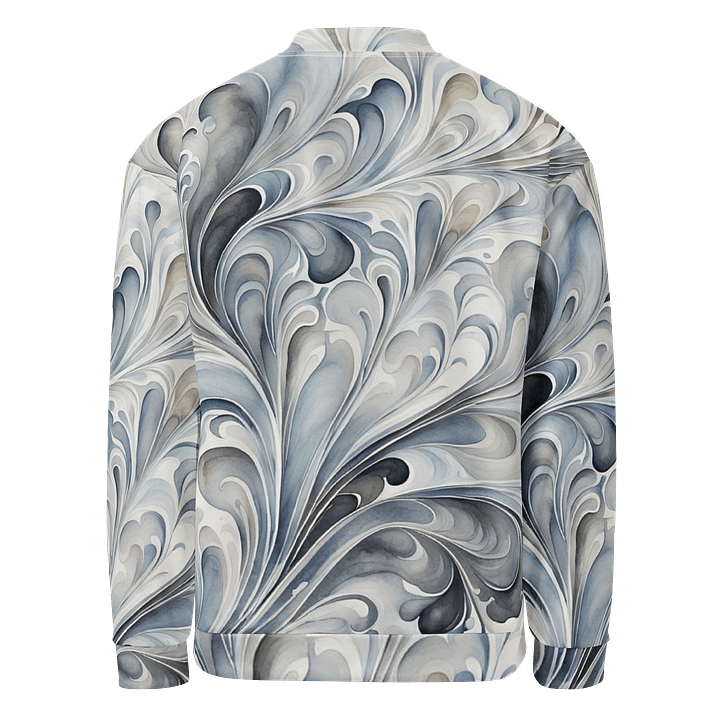 Gray Fractals Bomber Jacket product image (2)