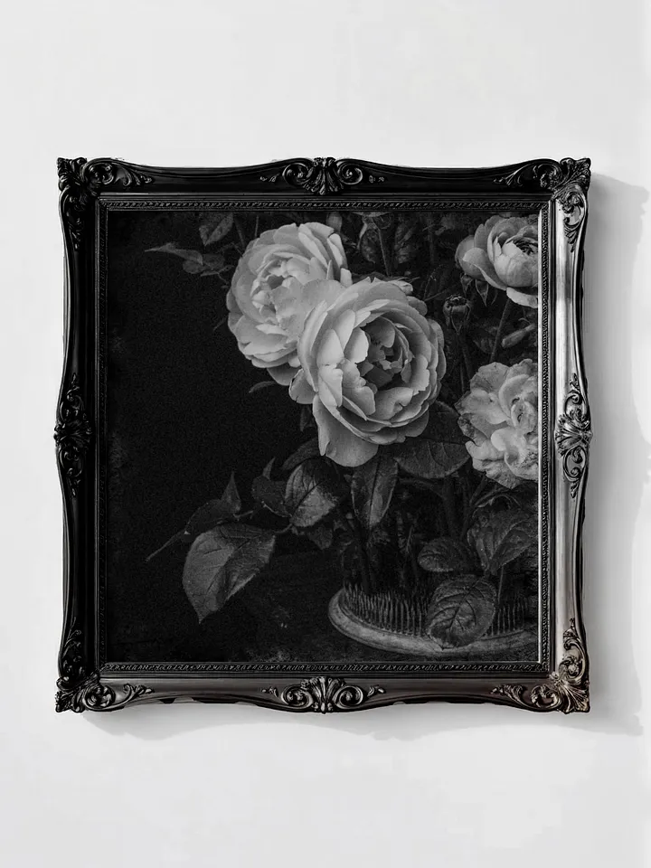 Gothic Roses, Vintage Black & White Square (Printable) product image (1)