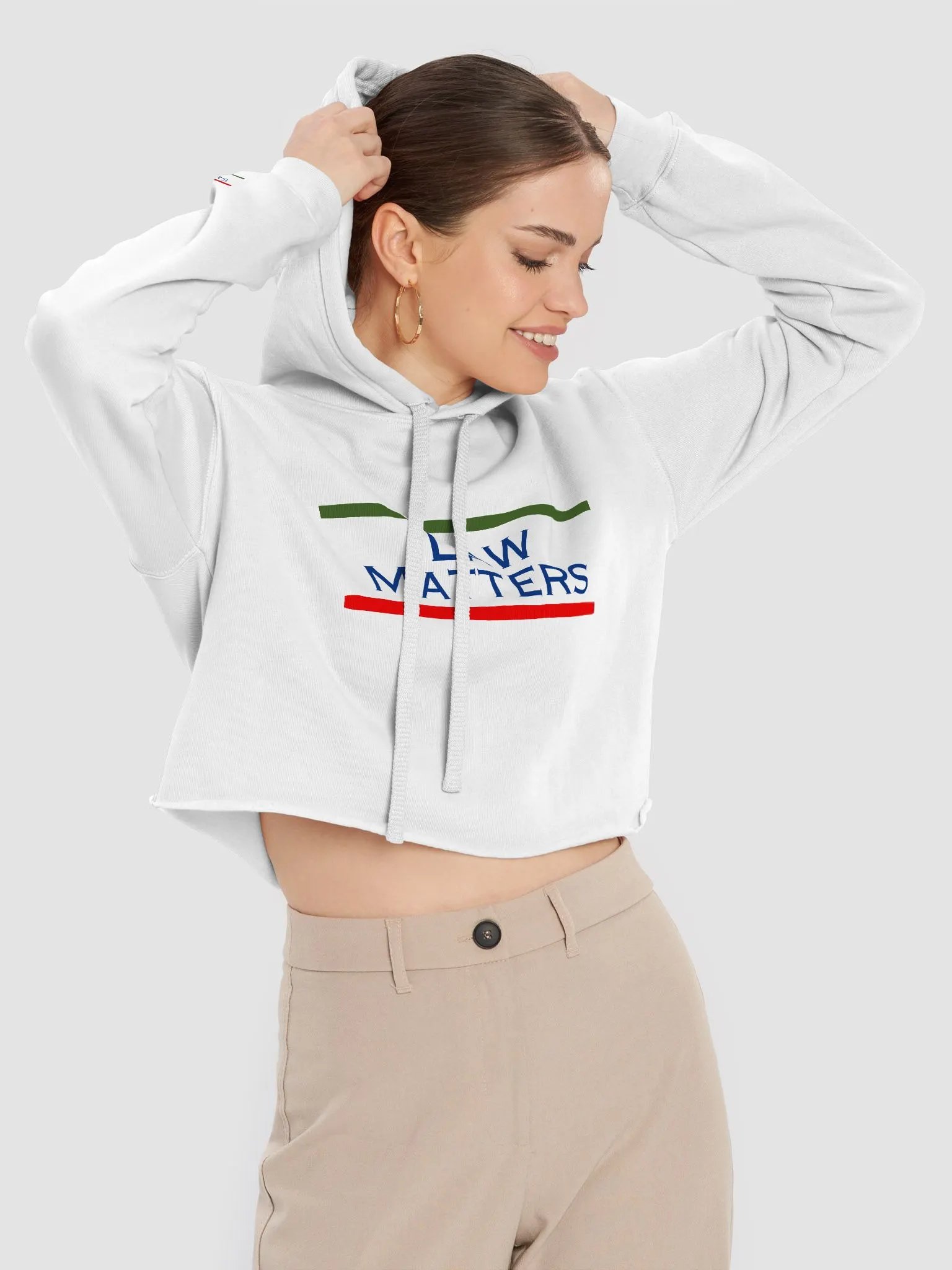 Bella+Canvas Fleece Crop Hoodie product image (5)