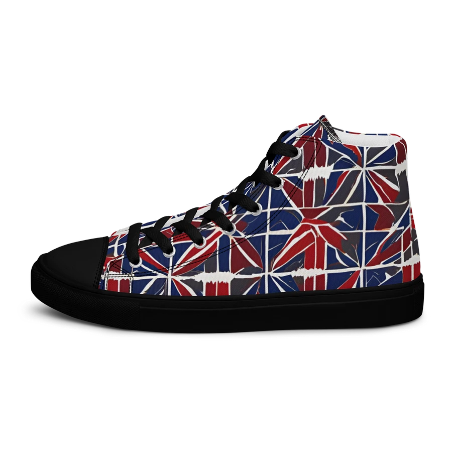 Red And Blue Mosaic Men's High Top Shoes product image (8)