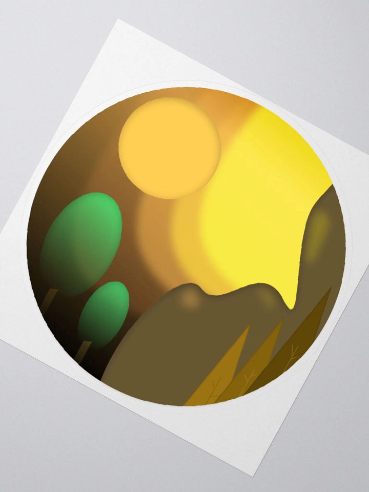 Sunset Mountain Landscape Sticker product image (2)