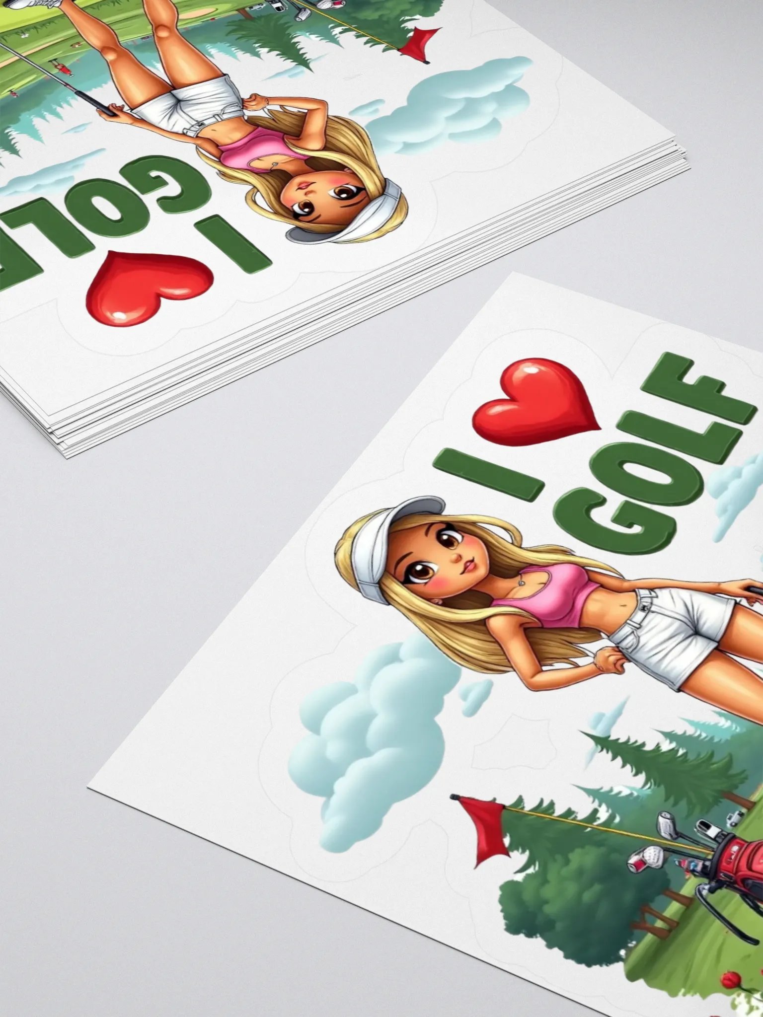 I ❤️ GOLF Kiss Cut Stickers product image (10)