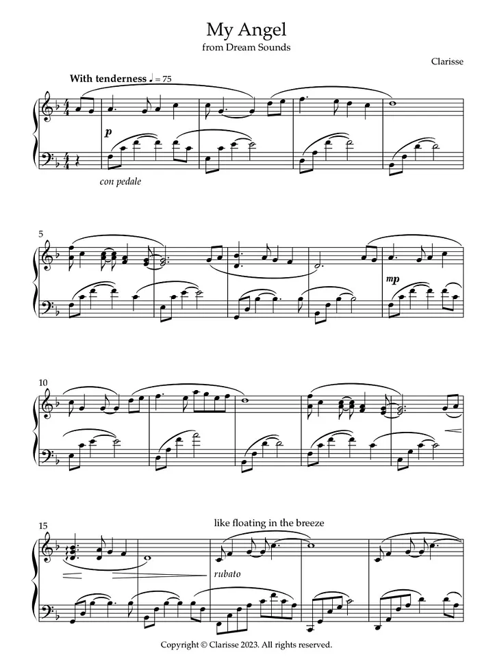 My Angel - Sheet Music product image (1)