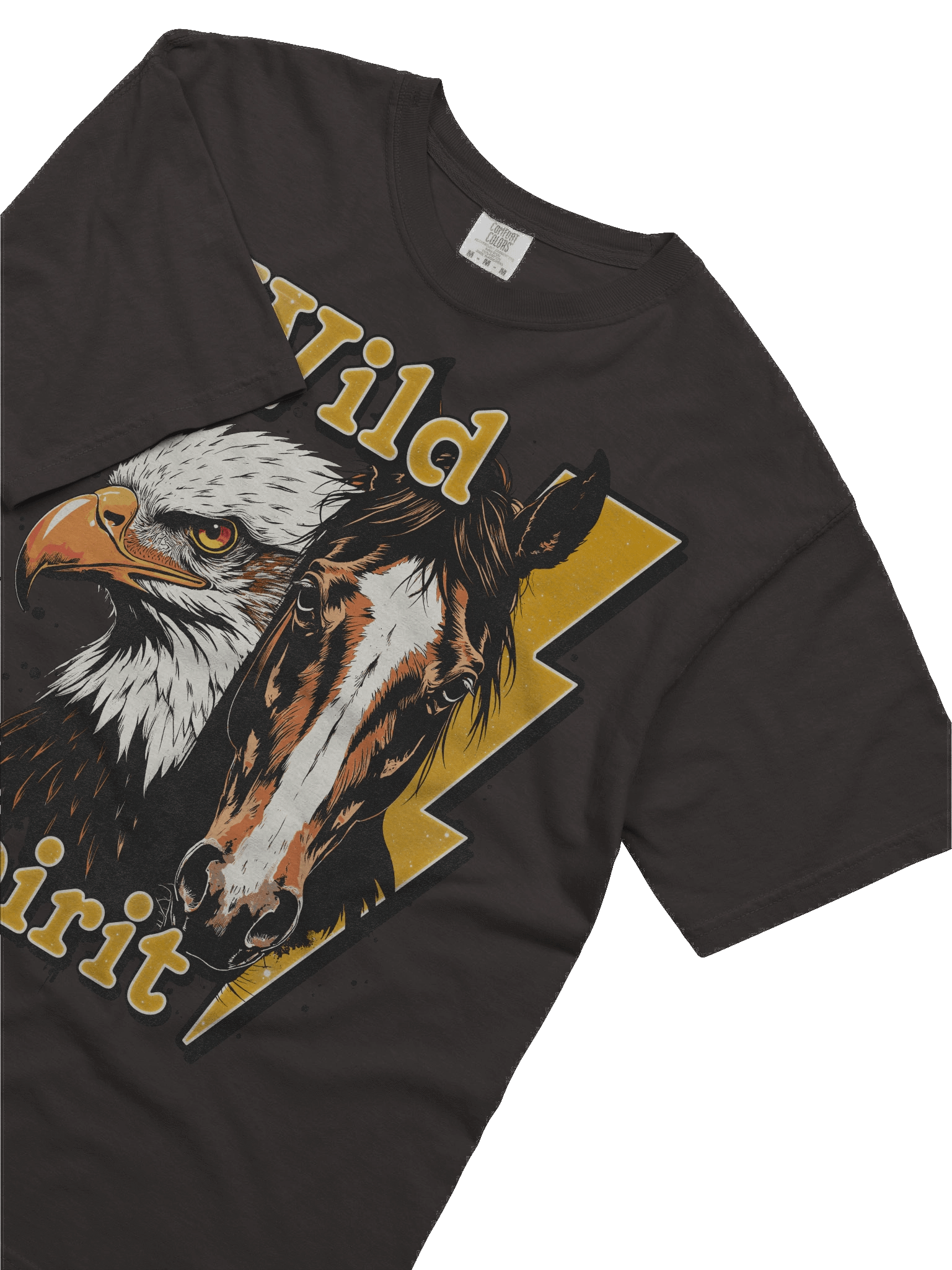 The "Wild Spirit" Eagle & Horse Heavy Weight T-shirt product image (1)
