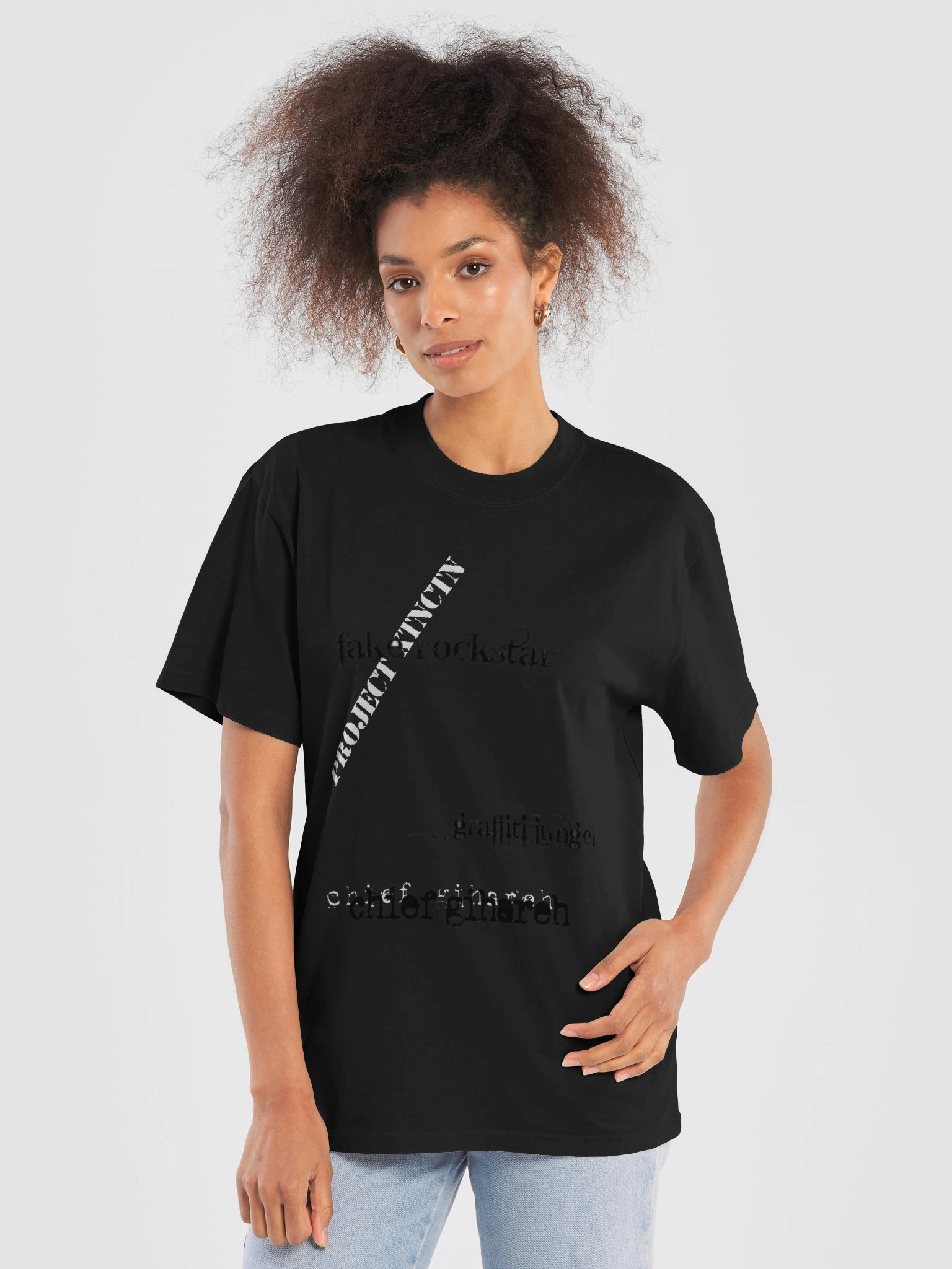 simple black project xtnctn chief gihareh graffiti jungel tee shirt product image (5)