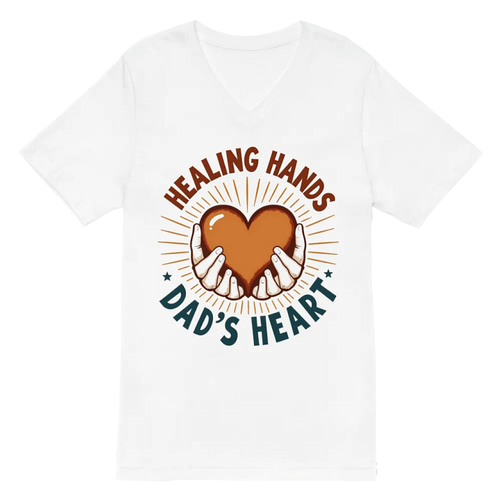 Healing Hands Dad's Heart V-Neck Tee product image (2)