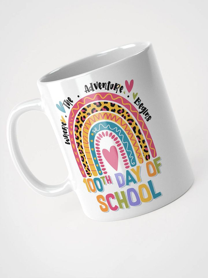 Rainbow 100th Day of School White Glossy Mug product image (2)