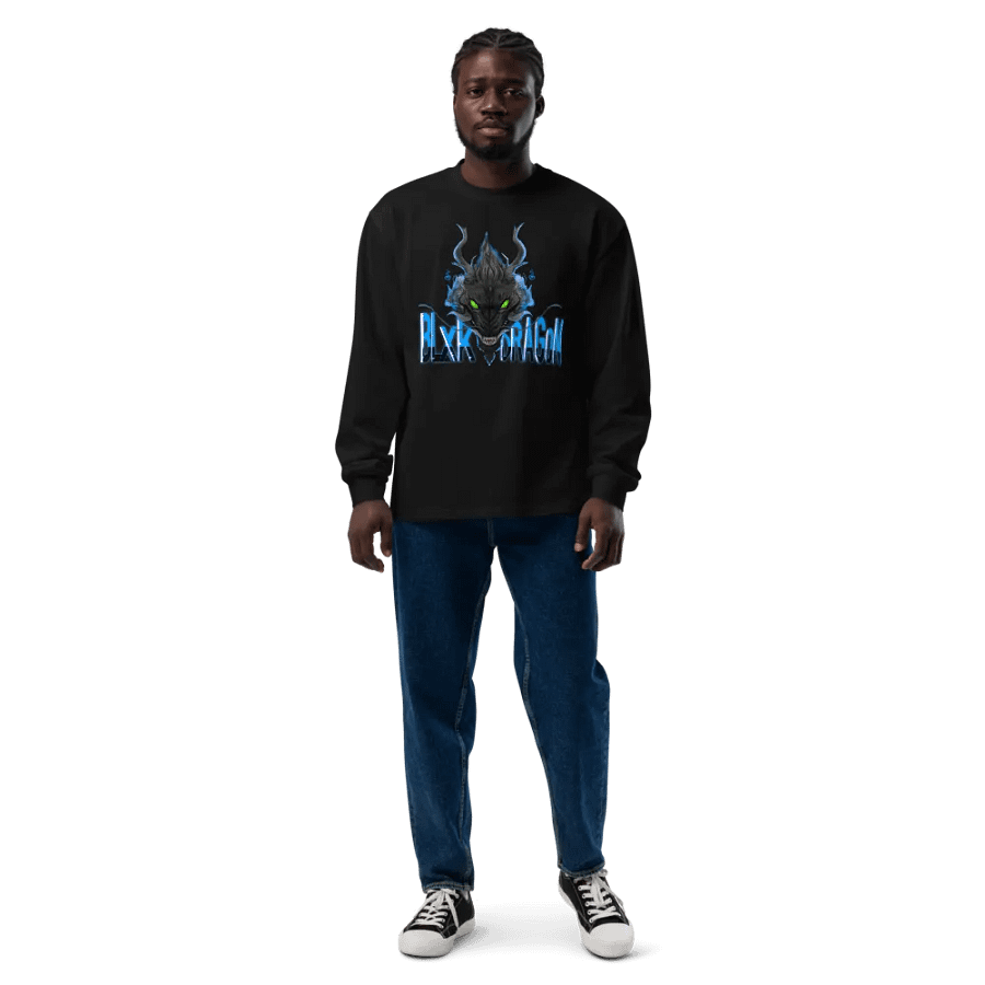 blxkdragons OG Blue flame sweatshirt (front design provided by sister salice) product image (6)