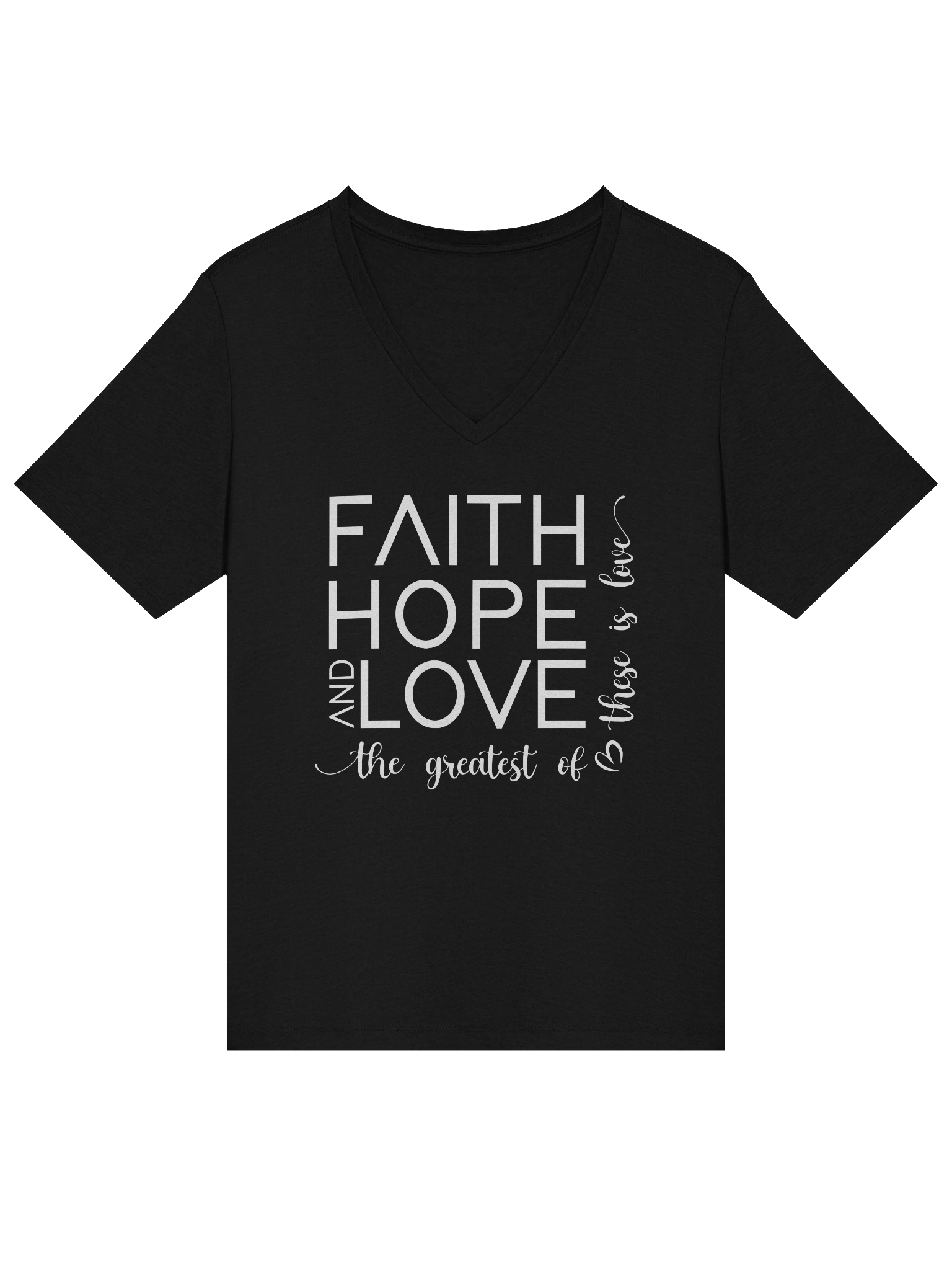 Faith, Hope & Love V-Neck T-Shirt product image (2)