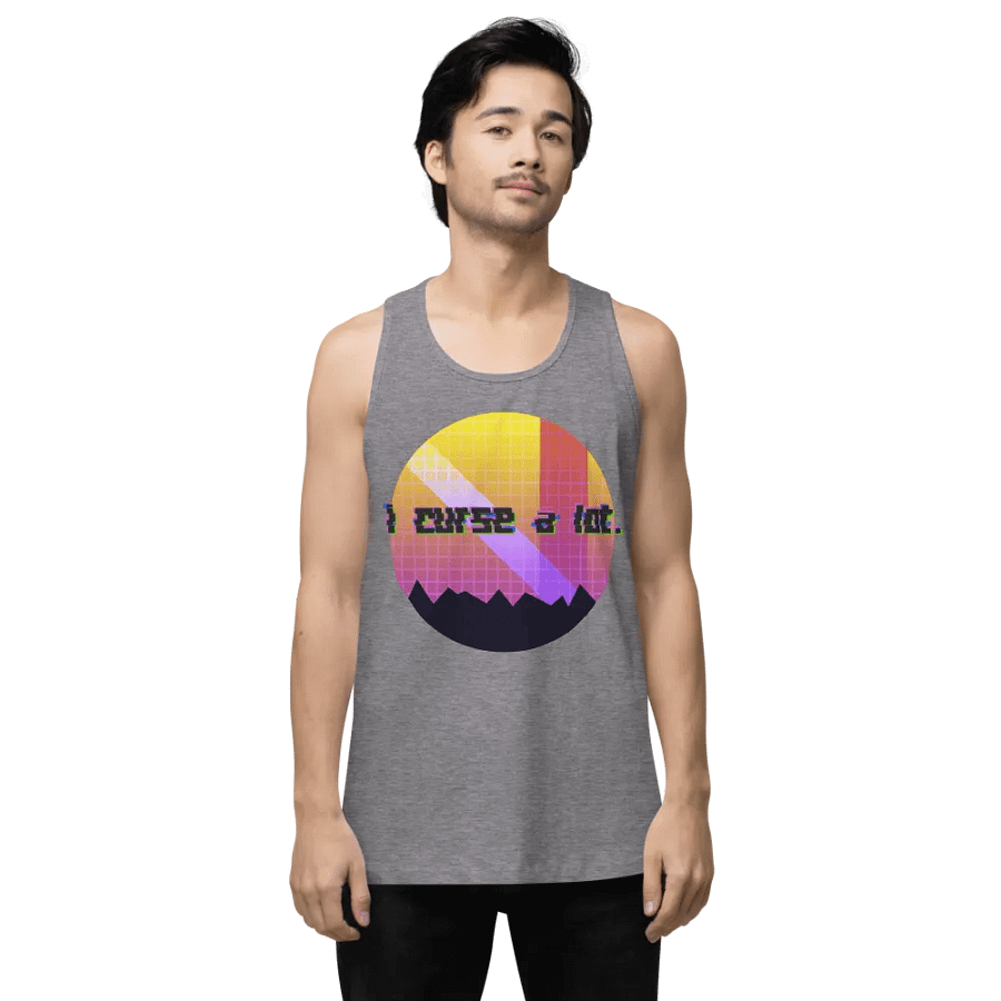 i curse a lot. Vaporwave Mens Tank Top product image (6)