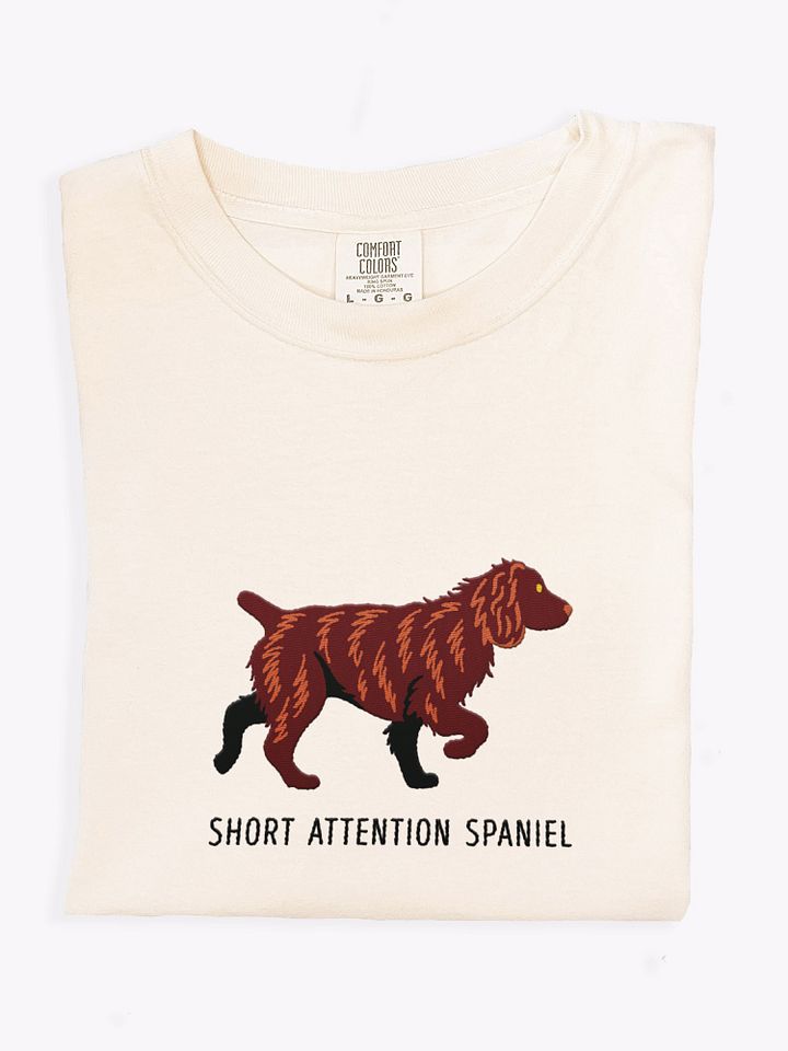 Short Attention Spaniel T-Shirt(Embroidered) of a Boykin Spaniel product image (1)