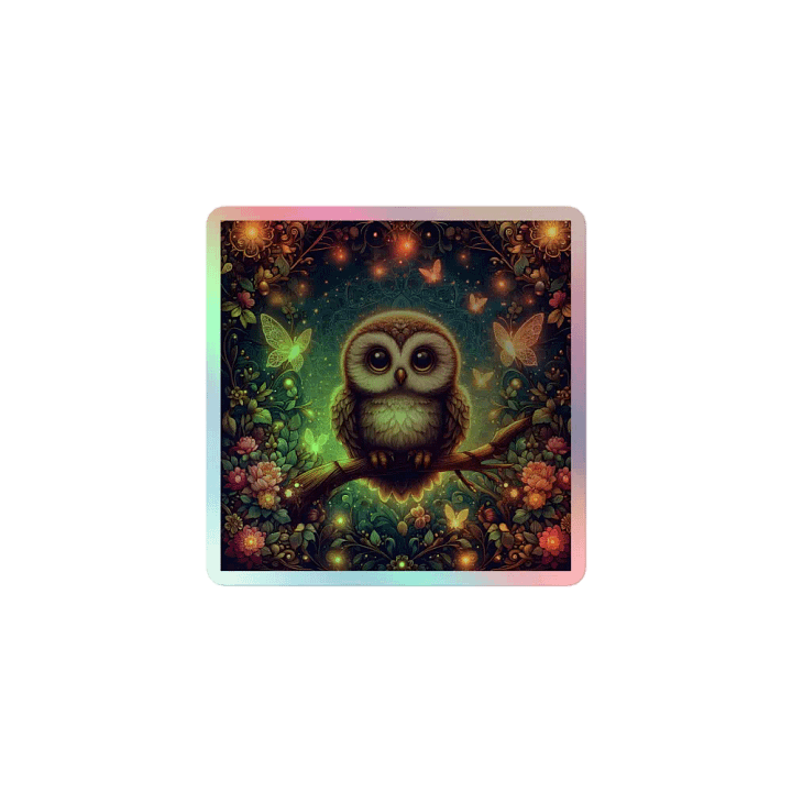 Whimsical Owl Holographic Sticker Set product image (1)