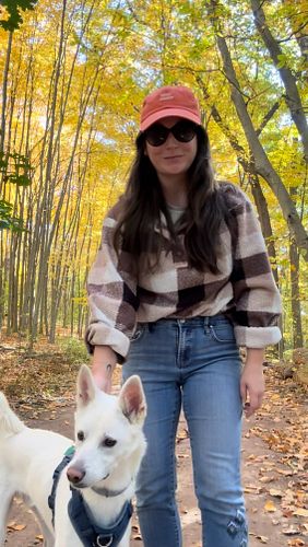 Leaf peepin to regain sanity points. 🫰🏼🍂🍁

#CTLife #Connecticut #PrincessMononoke #cthikes #fallleaves #dogmom #outdooradvent...