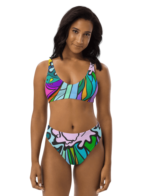 Sunset Swirls Recycled Bikini Set - Wave at Sunset product image (3)
