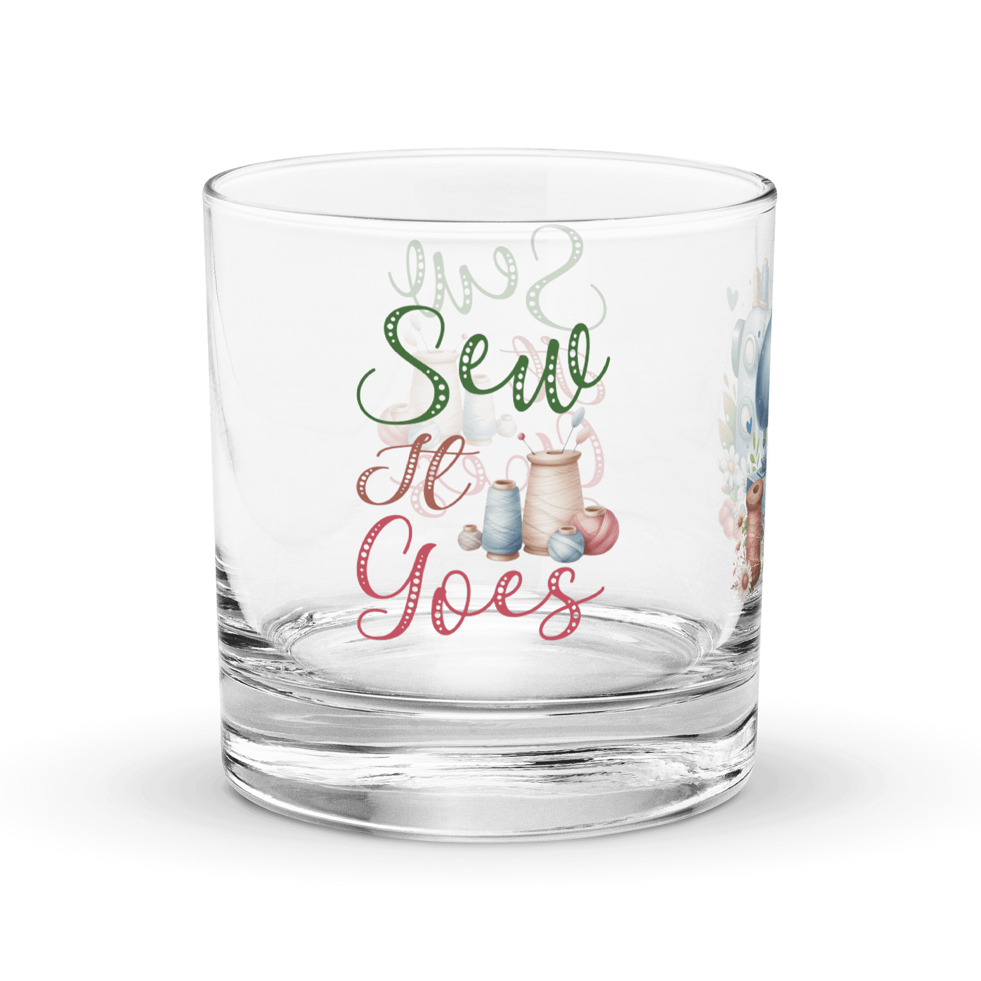 Sew It Goes Sewing Machine Rocks Glass product image (3)