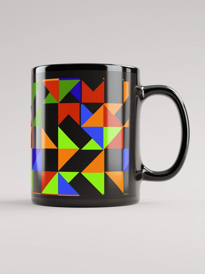 Geometric Shapes Multicolored Black Mug product image (1)