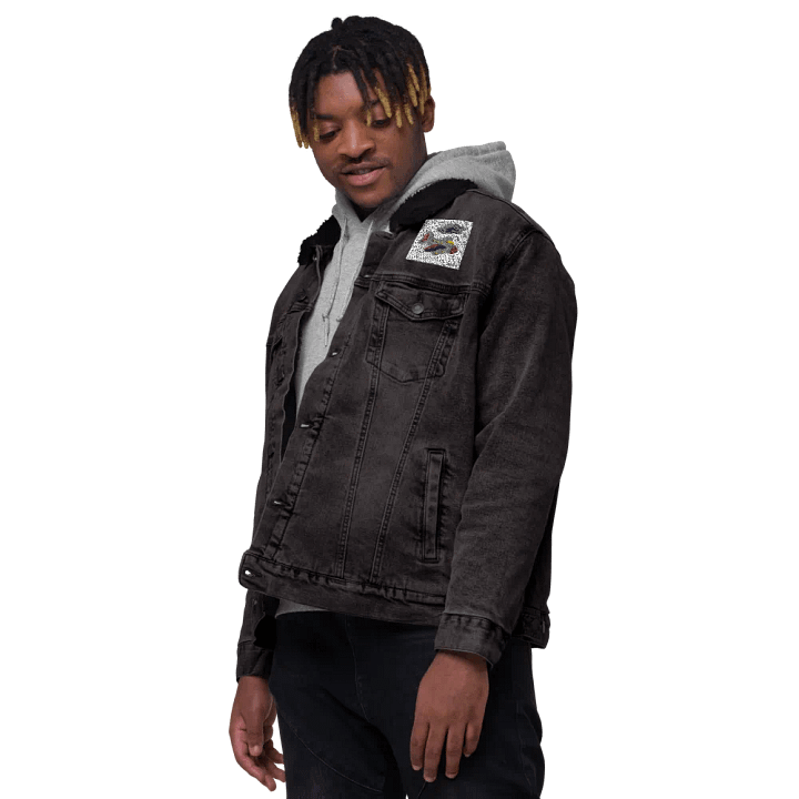 Kid Airplane (Threadfast Apparel Unisex Sherpa Denim Jacket) product image (1)