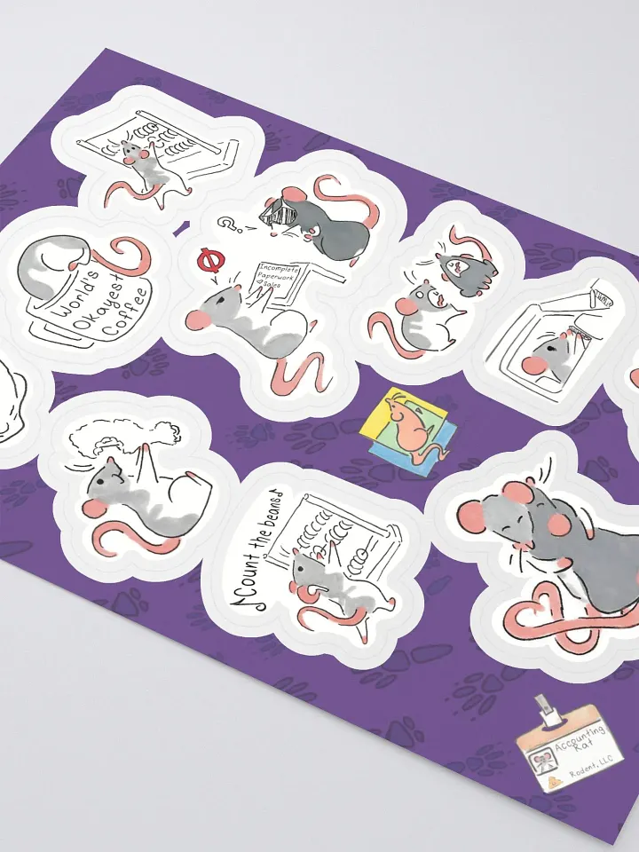 Accounting Rat Day in the Life Sticker Sheet product image (2)