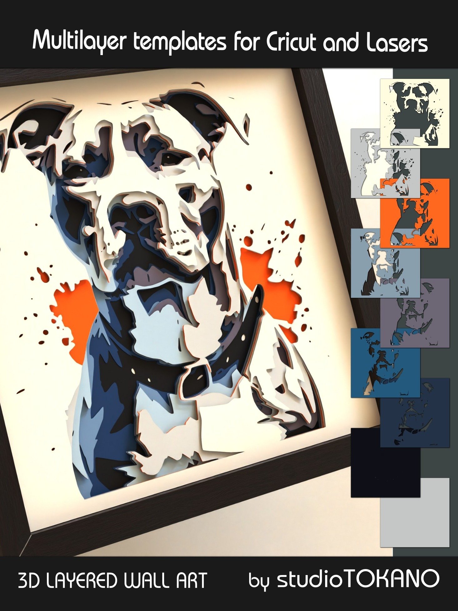 Pitbull Dog 3D Multilayer product image (6)