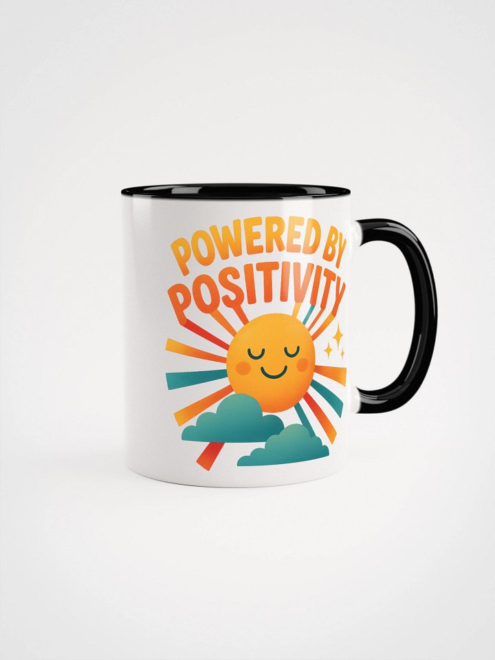 Powered by Positivity – Radiant Smiling Sun Mug product image (3)