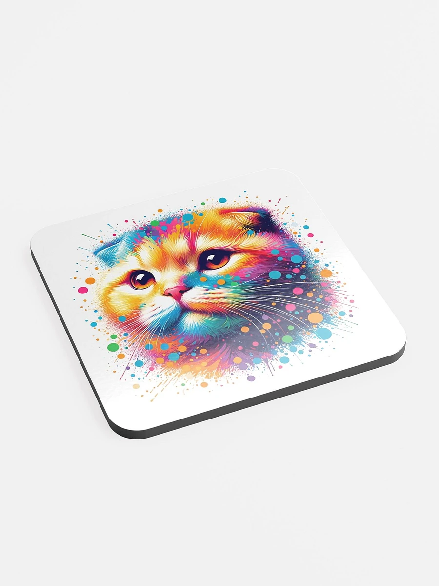 Glossed Cork Coaster: Scottish Fold product image (2)