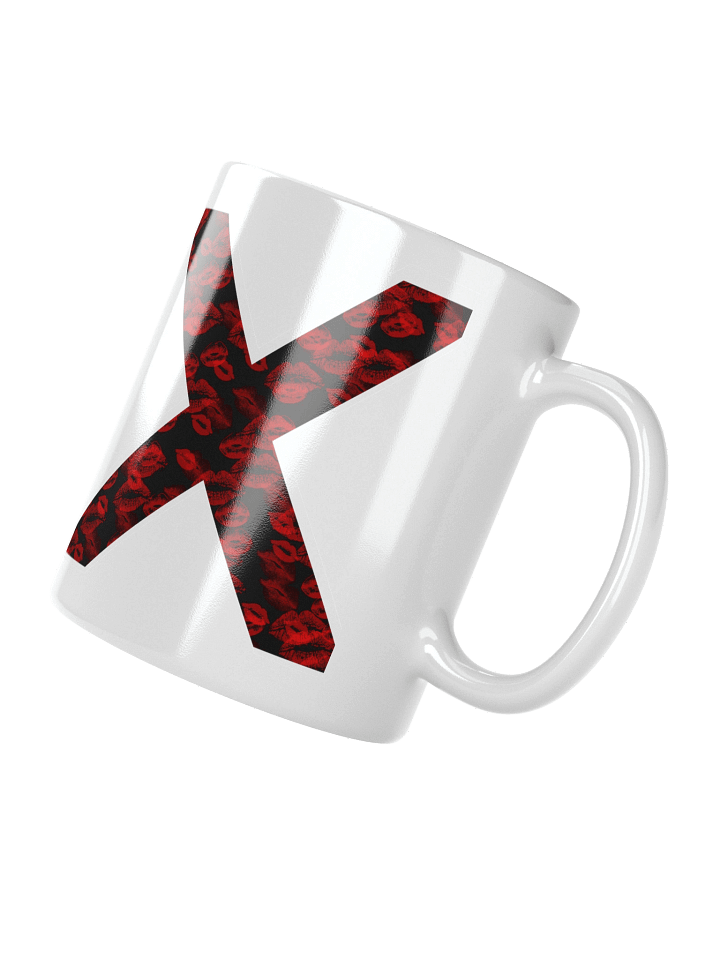 Black X Red Lipstick Kisses | Glossy White Mug product image (4)