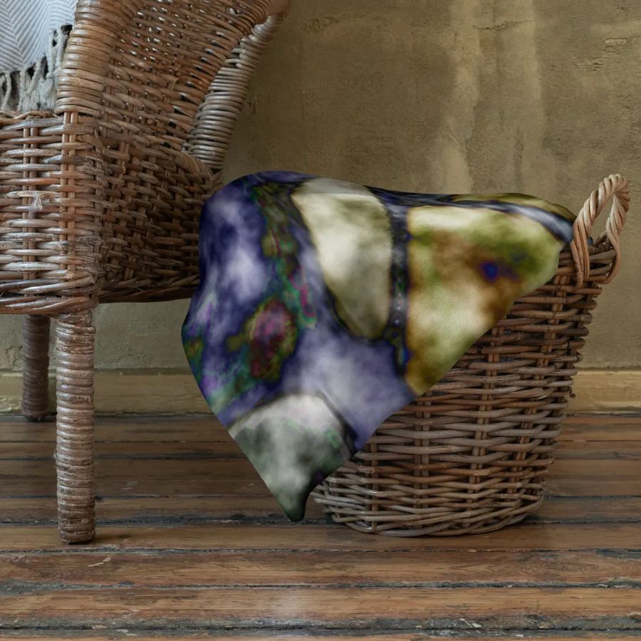 Bohemian 6 Pointed Madala Yellow and Purple/ Throw Blanket by Allcolor product image (9)