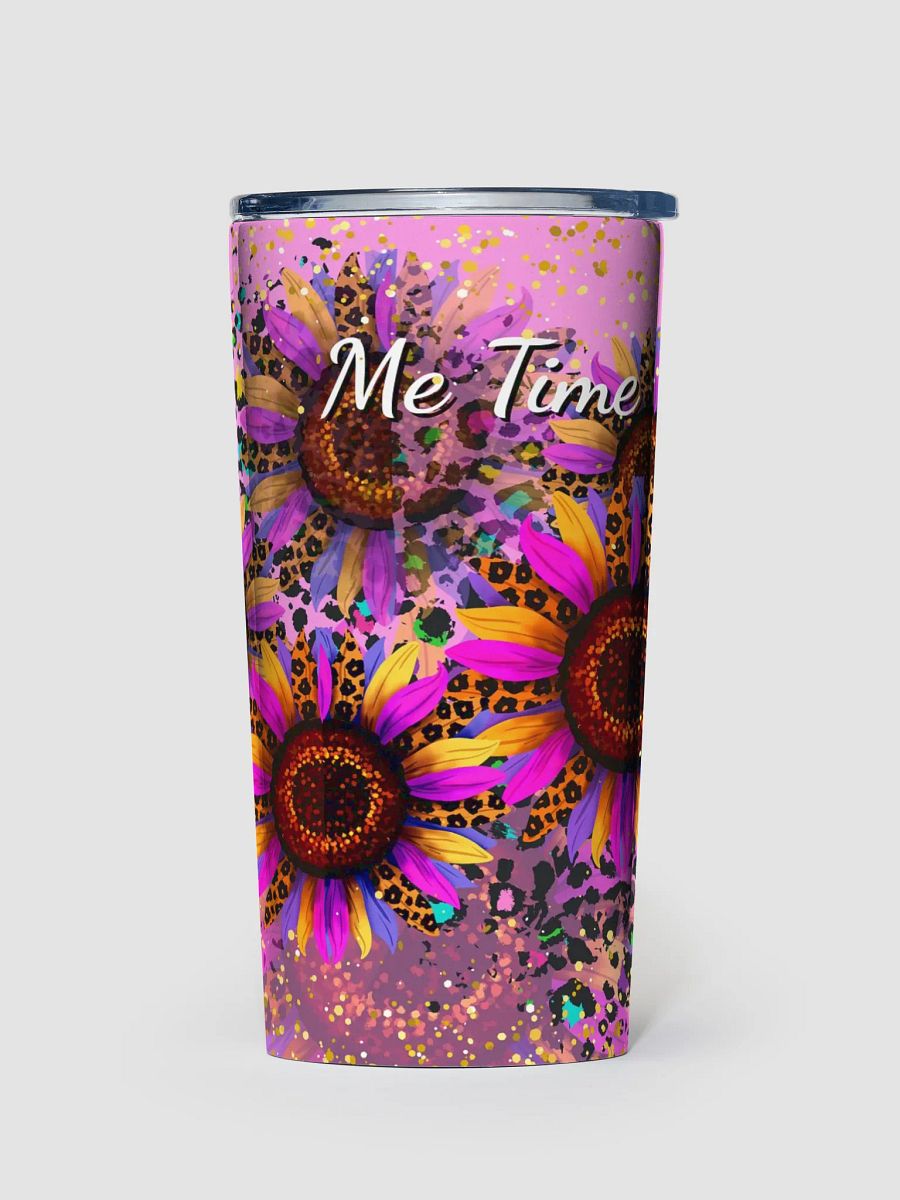 Sunflower leopard print Me Time Tumbler gift for lady friends sisters daughters product image (1)
