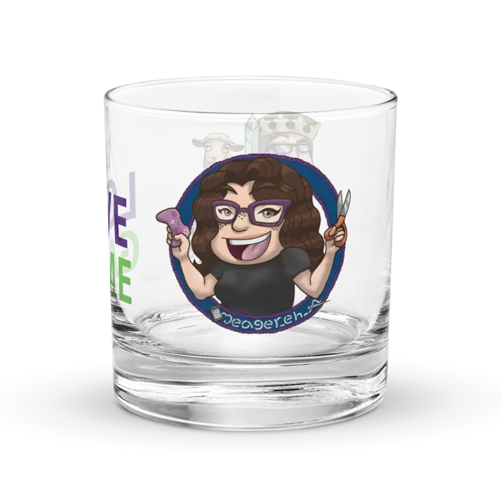 Downey Live, Love, and Game Rocks Glass product image (2)