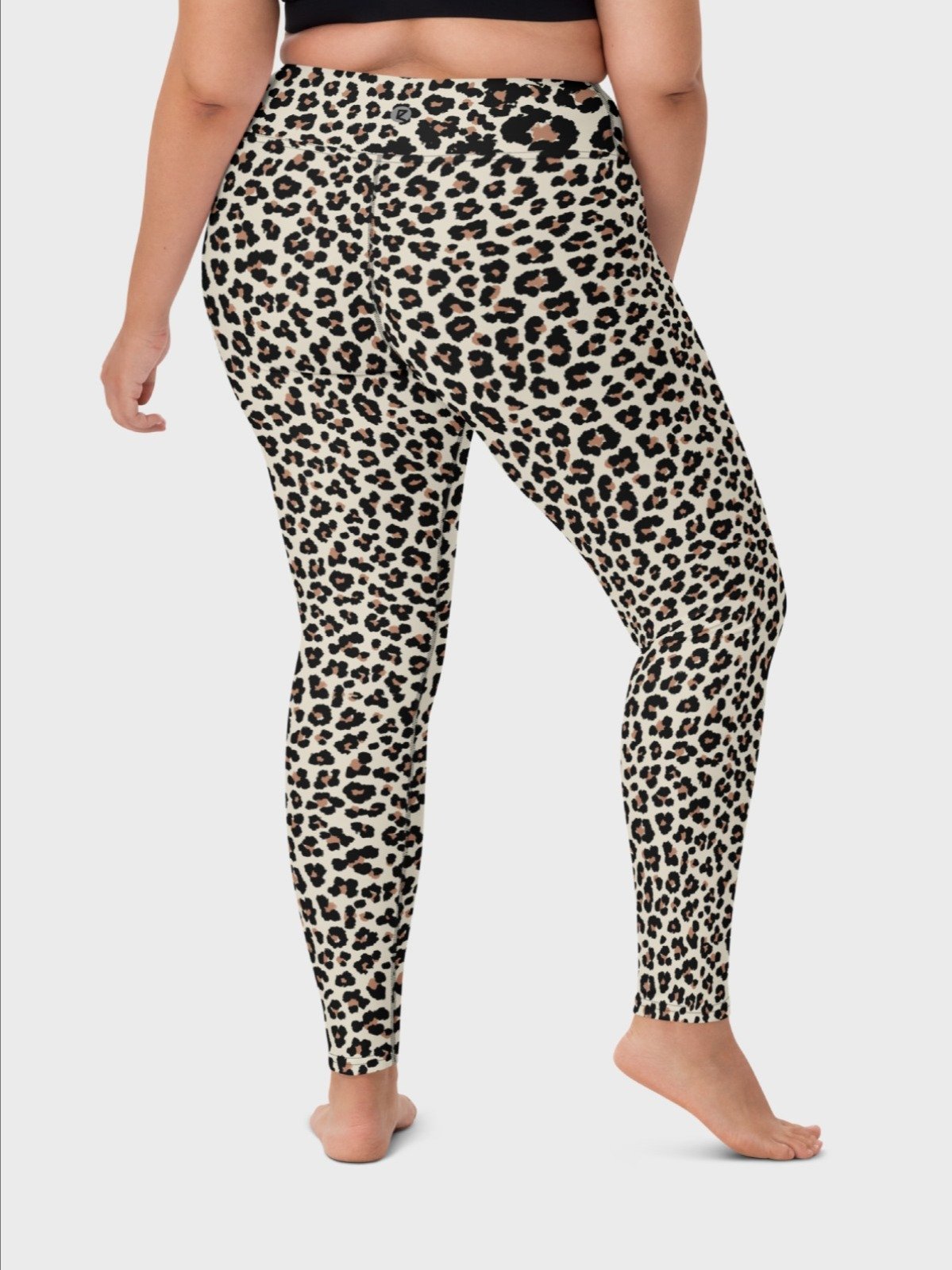 High-Waisted Leggings "Abstract Animal Leopard Skin Fur Pattern" product image (10)