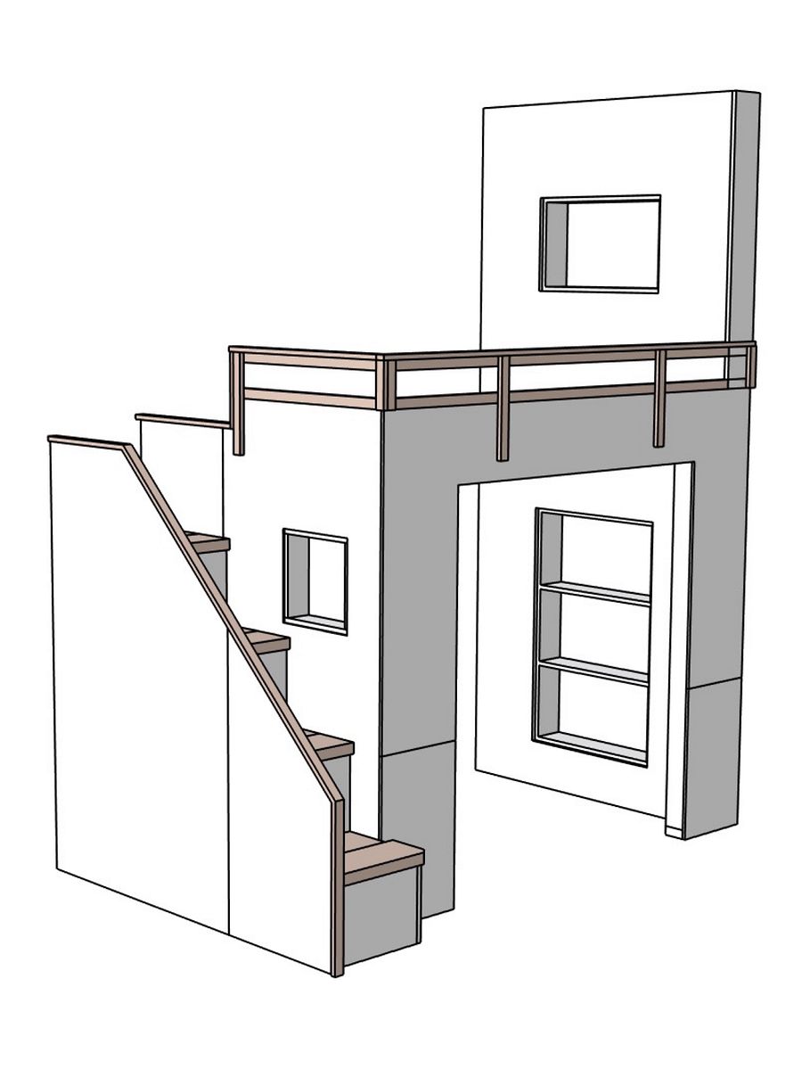 Built-In Loft Bed Plans product image (1)