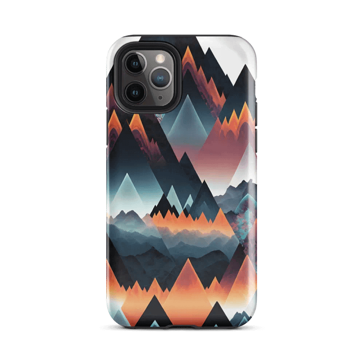 Tough Phone Case for iPhone® - Boho Mountain Peaks Artistic Design product image (2)