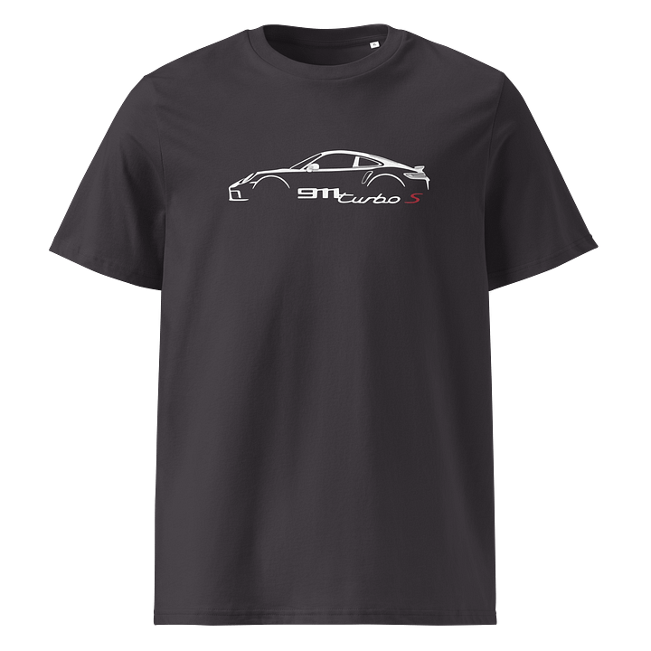 Man T-Shirt Unisex Organic Ribbed Neck Shirt Porsche Vector graphic product image (1)